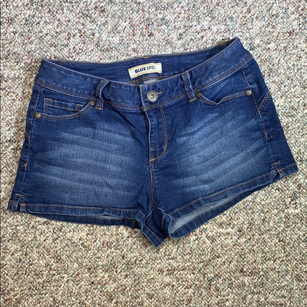 Stretchy Blue Spice Jean Shorts